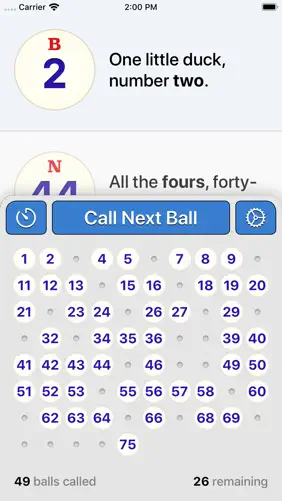 Bingo Machine - Number Caller screenshot 1