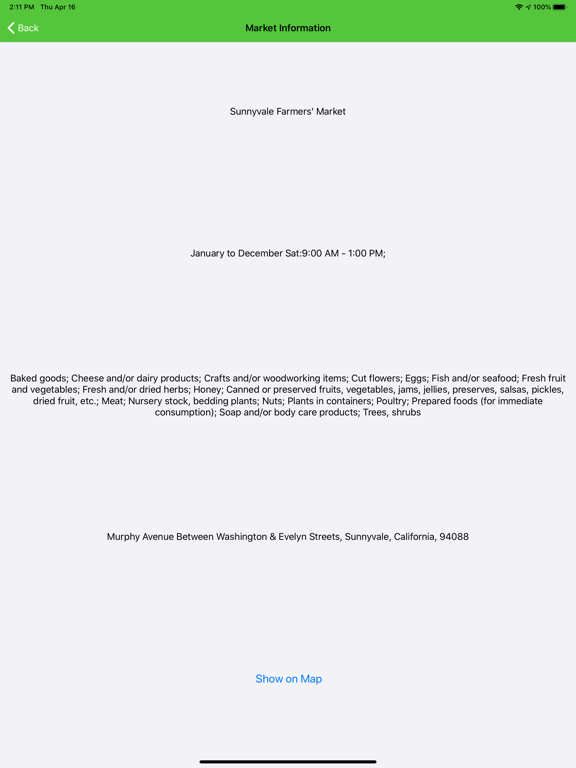 Screenshot #2 for Farmer's Market U.S.