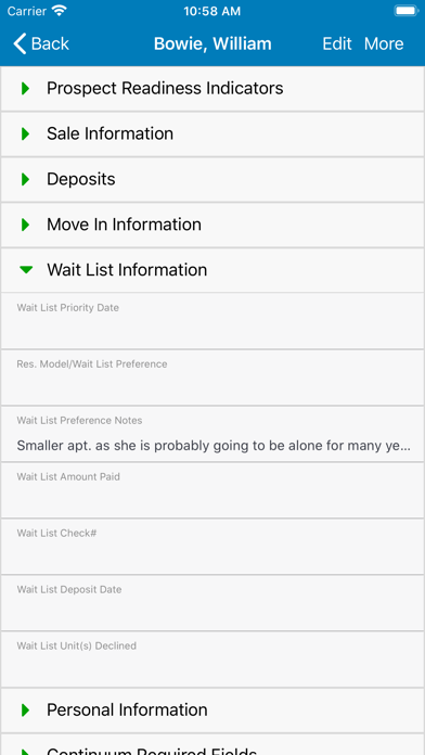 Continuum CRM iPhone screenshot 6 - Business app
