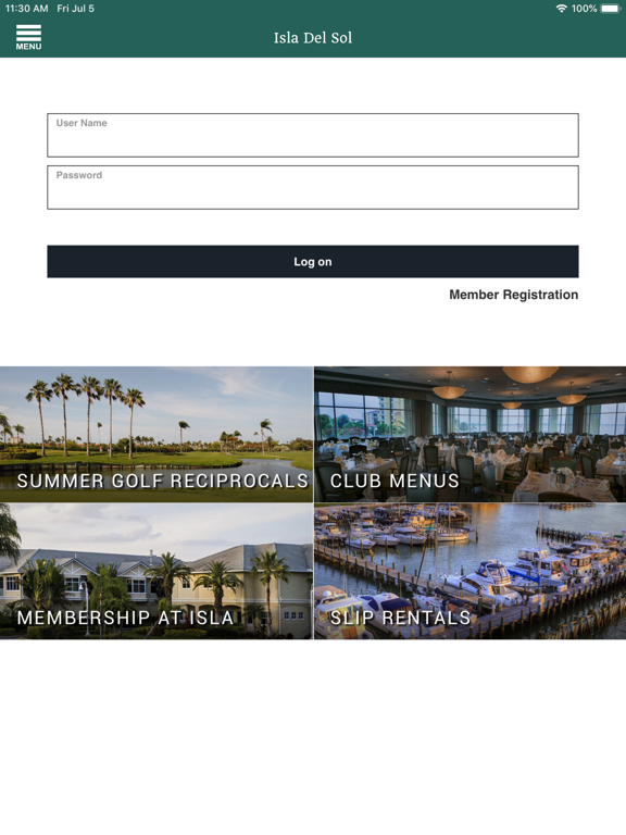 Isla Del Sol YCC iPad screenshot 1 - Lifestyle app