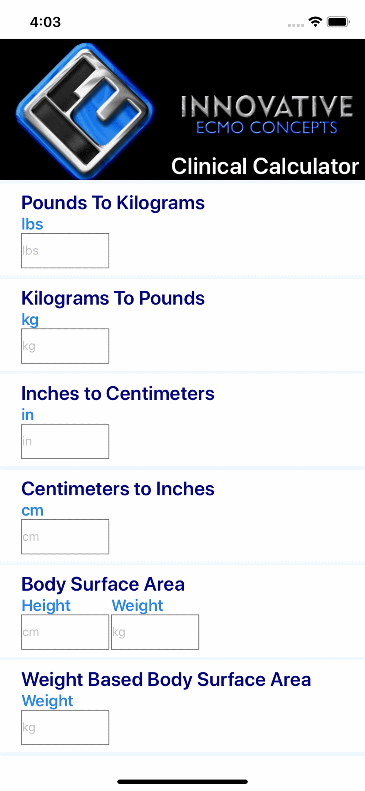 ECMO Clinical Calculator
