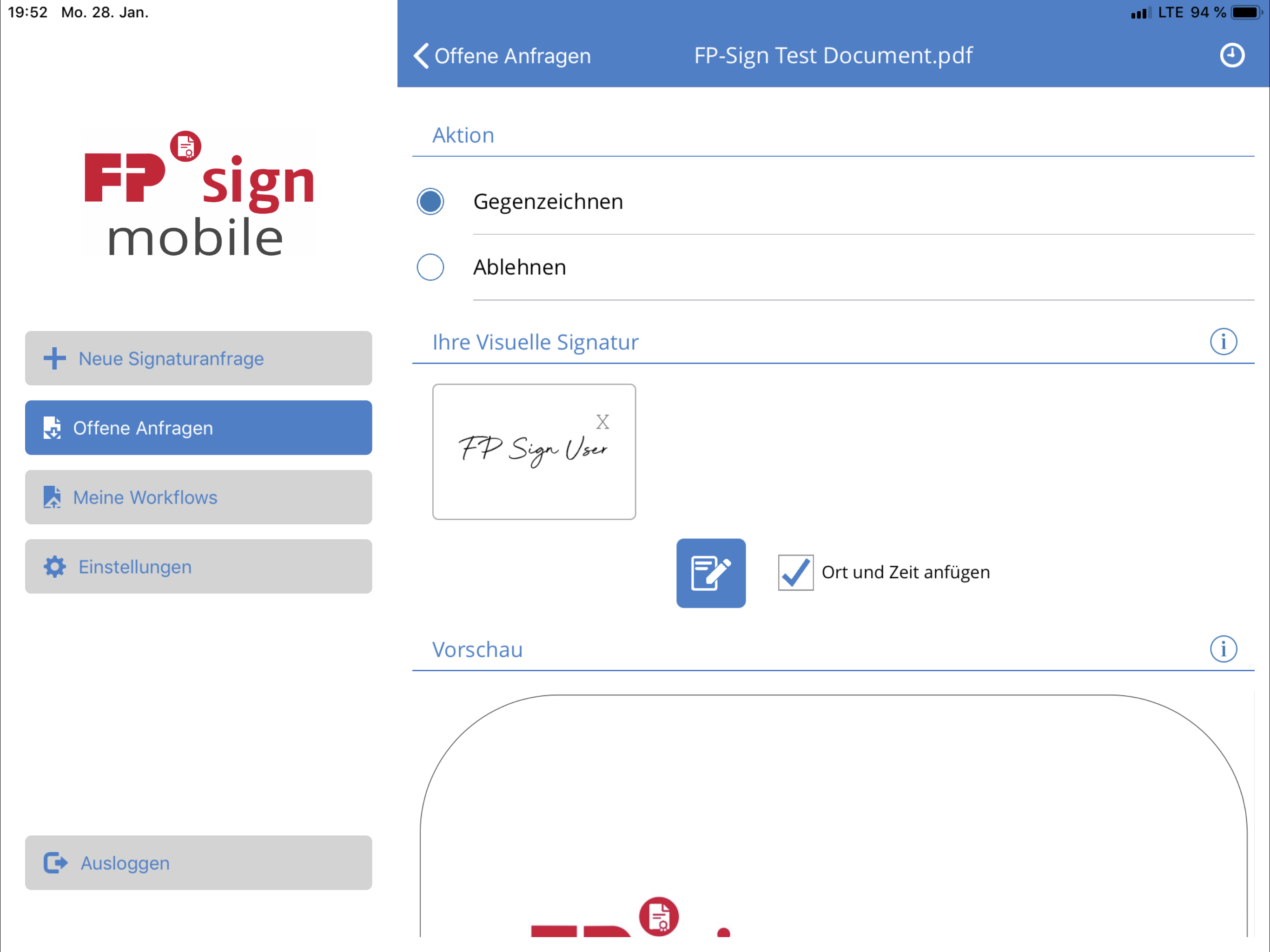 FP Sign mobile