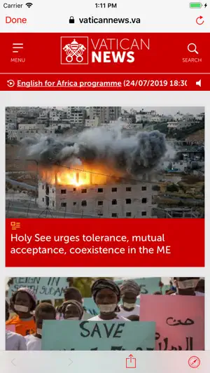 The Vatican News screenshot 2