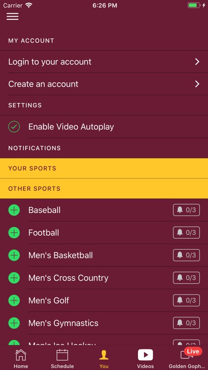 Minnesota Gophers Official App
