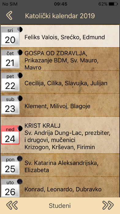 Katolički kalendar+Molitvenik Screenshot