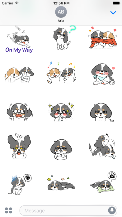 Adorable Cavalier Dog Sticker screenshot 3