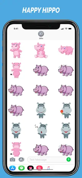 Game screenshot Happy Hippo Sticker Collection mod apk