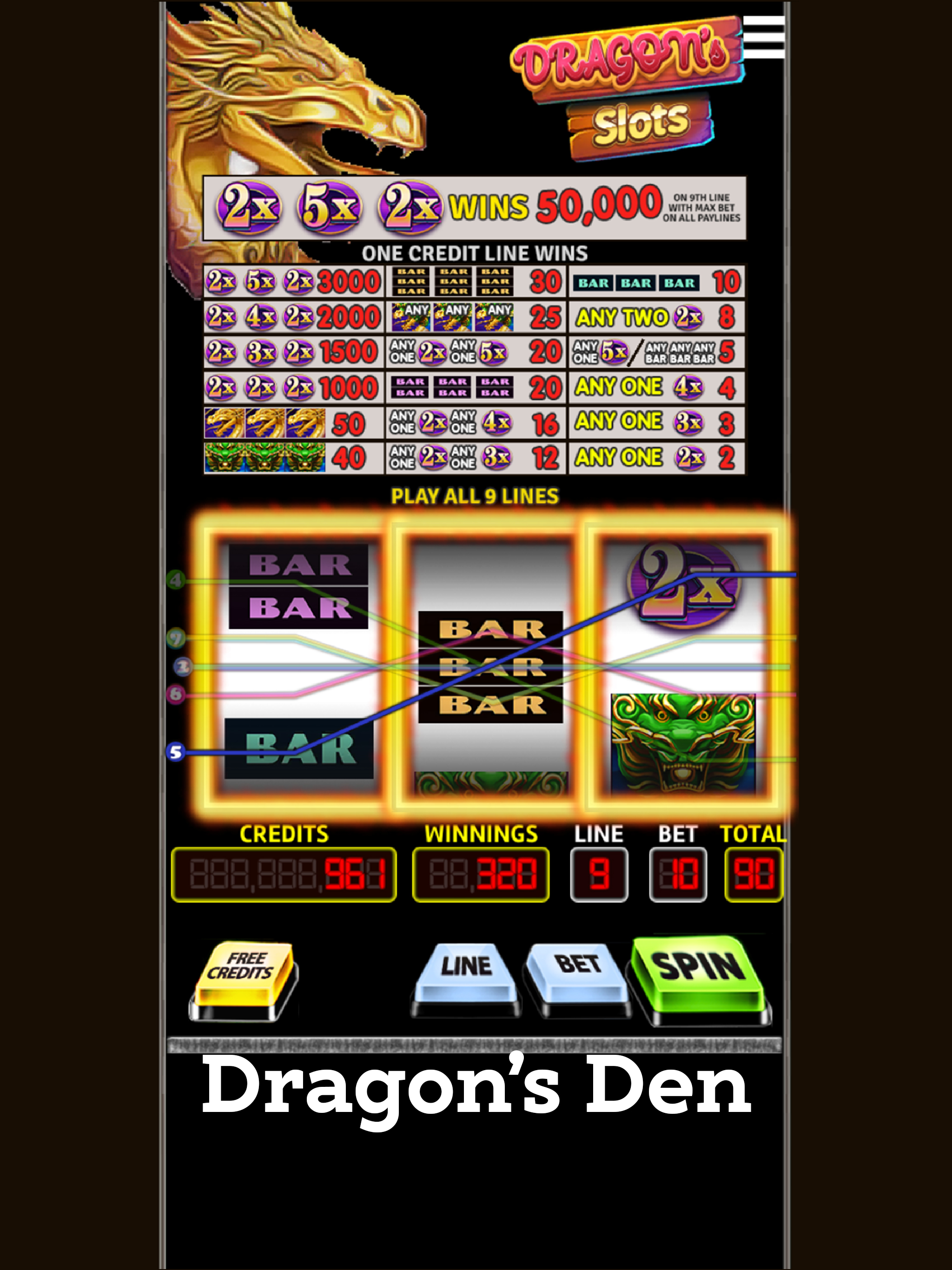 Triple Slots Dragons Den