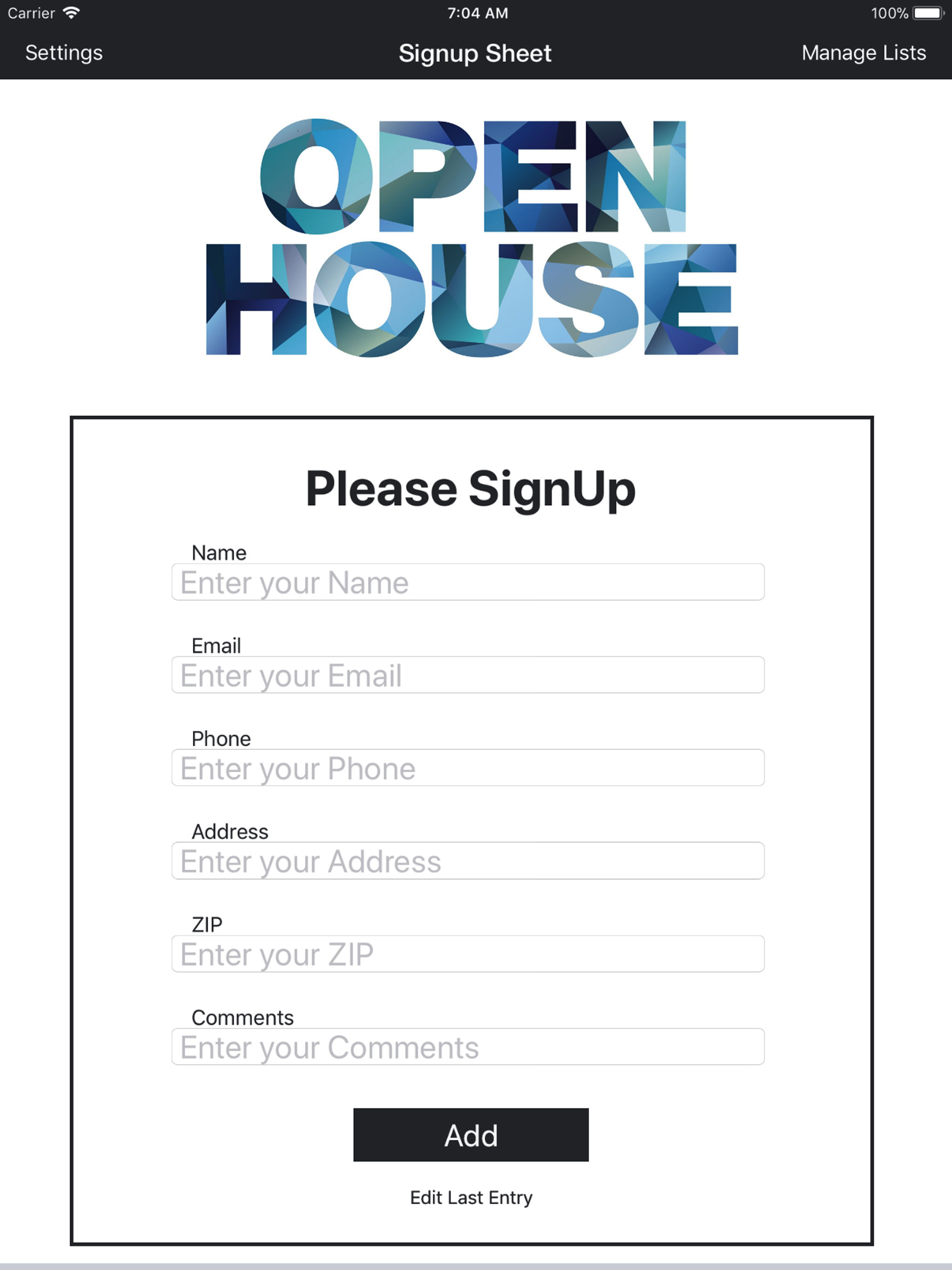 Sign-Up Sheet screenshot 3