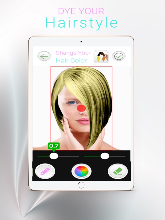 Change Your Hair Color iPad screenshot 4 - Lifestyle app
