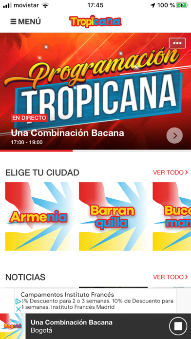 Tropicana FM para iPhone Screenshot