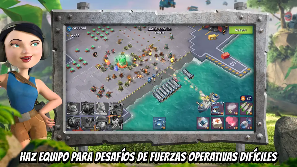 Captura de pantalla de Boom Beach en iPhone 5