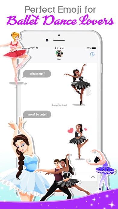 Screenshot #1 pour Ballerina Dance Emoji Keyboard
