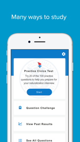 USCIS: Civics Test Study Tools screenshot
