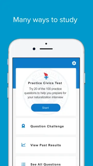 USCIS: Civics Test Study Tools screenshot 1