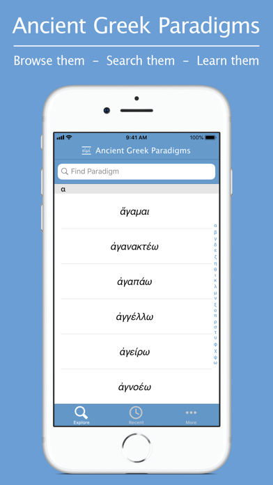 Ancient Greek Paradigms Screenshot