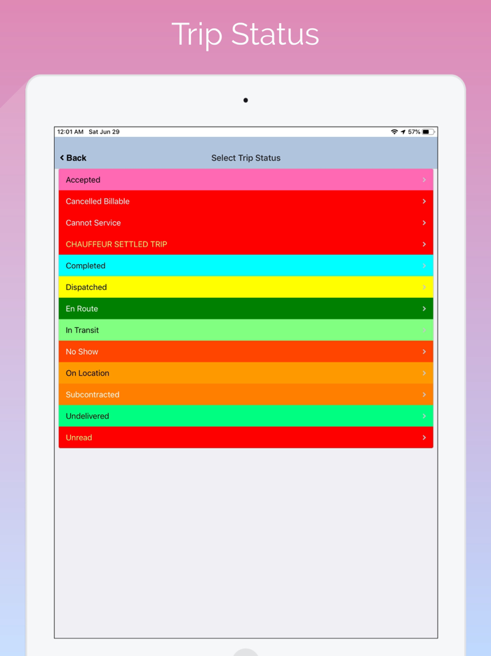 LimoWiz Driver App LWD