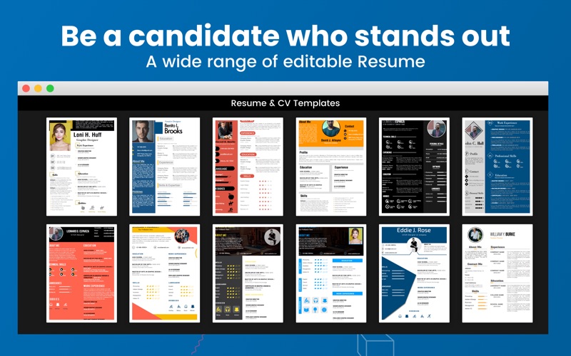 cv & resume templates by ipro iphone screenshot 3