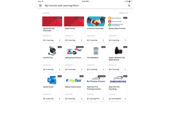 Zynex Medical iPad screenshot 3 - Productivity app