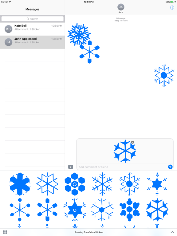 Screenshot #4 pour Amazing Snowflakes Stickers
