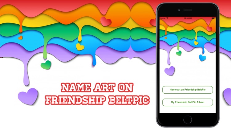 Name art on Friendship BeltPic