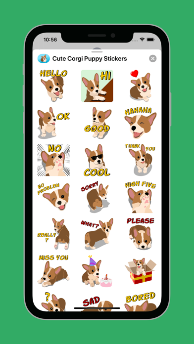 Cute Corgi Puppy Stickers screenshot 2