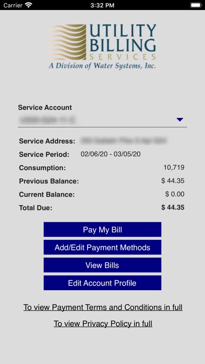 Utility Billing Services App