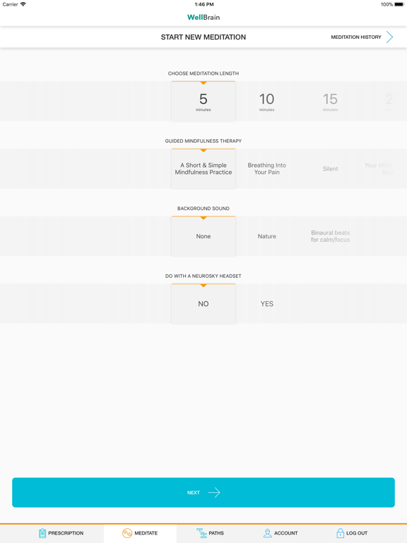 WellBrain Go iPad screenshot 5 - Medical app