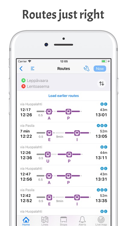 Transporter Journey planner