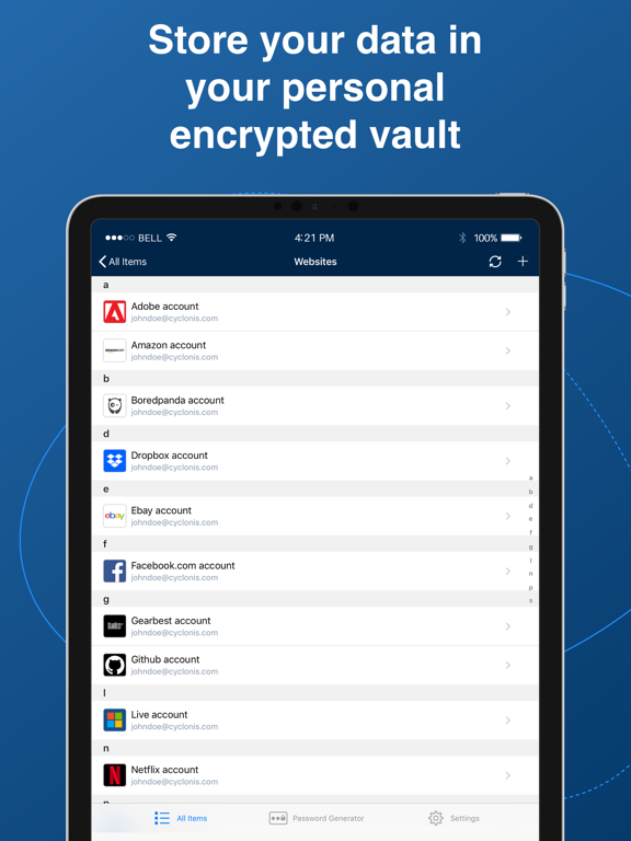 Screenshot #4 pour Cyclonis Password Manager