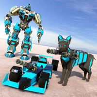 Futuristic Cat Robot War
