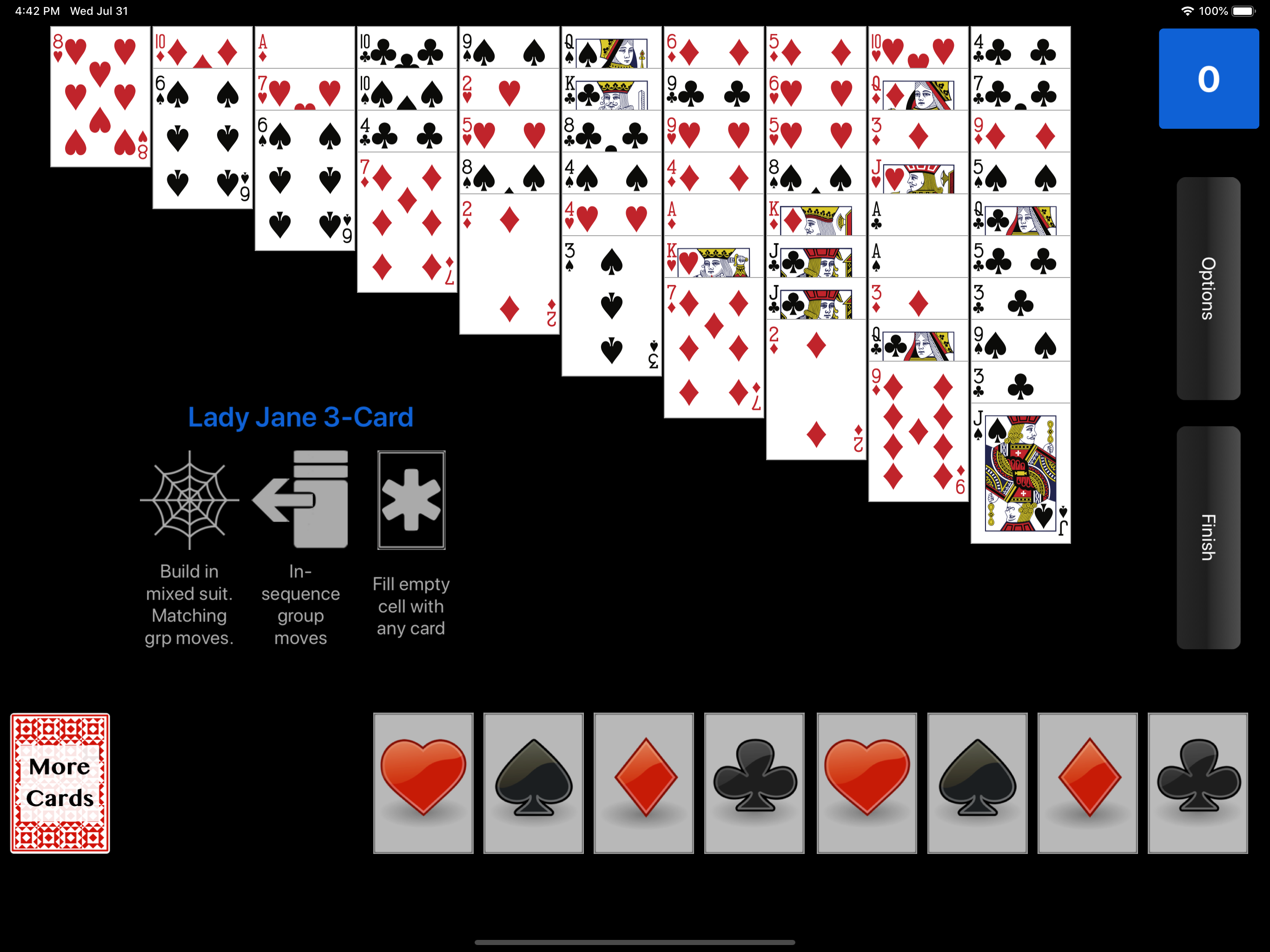Lady Jane Solitaire screenshot 2