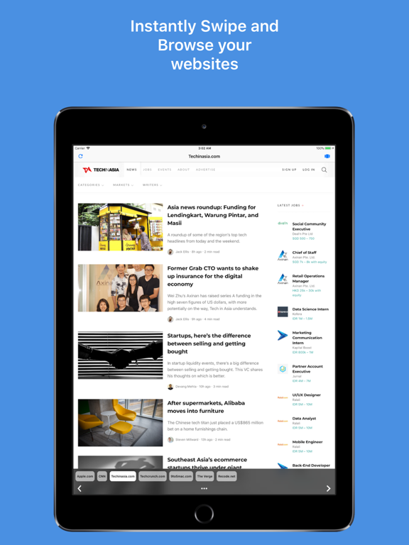 7 Web iPad screenshot 2 - News app