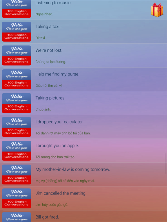 Học tiếng Anh qua hội thoại 99 iPad screenshot