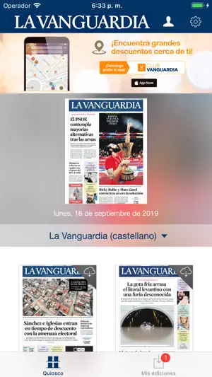 La Vanguardia edición impresa screenshot 1