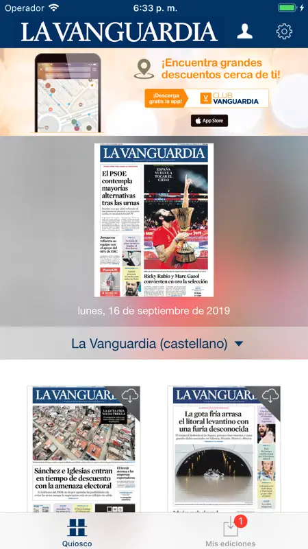 La Vanguardia edición impresa screenshot 1 of 4