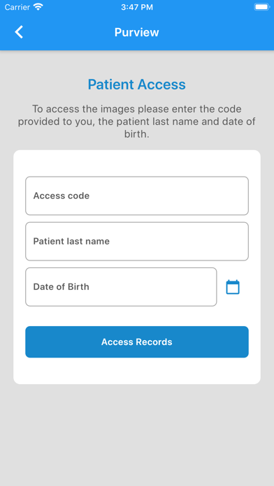 Purview Patient Access iPhone screenshot 3 - Medical app
