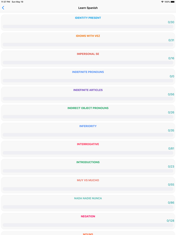Screenshot #5 pour Spanish Grammar Test