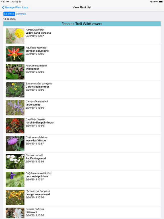 Oregon Wildflower Search iPad screenshot 7 - Education app
