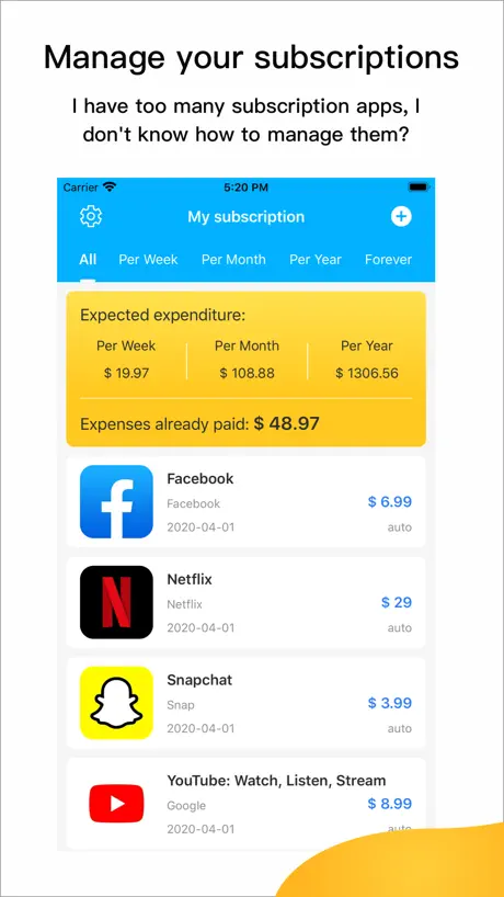 Card Box : Track subscriptions