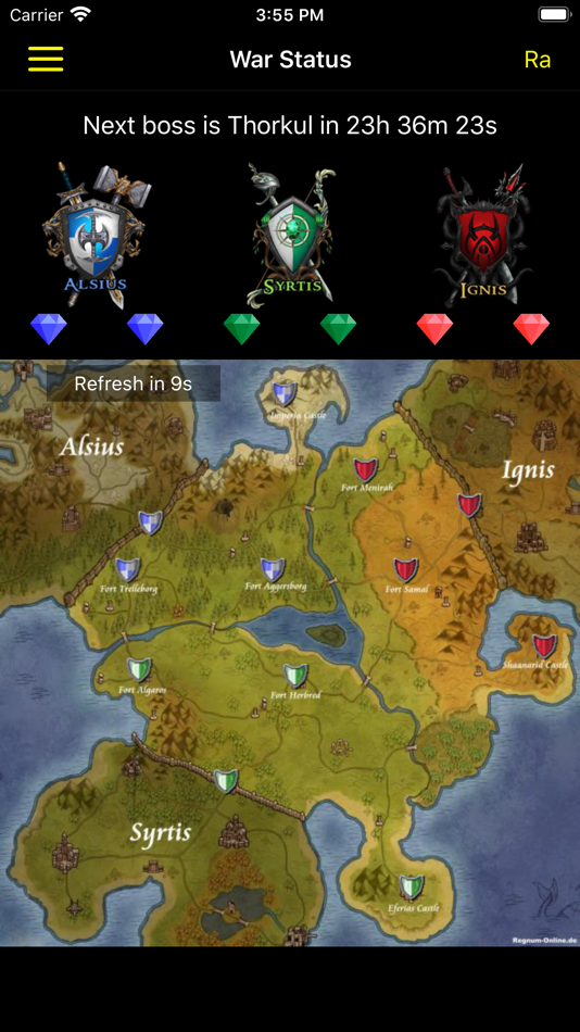 #1. War Status for Regnum (iOS) Podle: Heitz Bruno