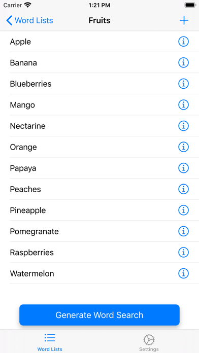 Word Search Gen iPhone screenshot 2 - Utilities app