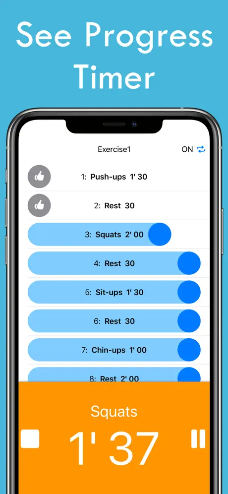 Progress Timer: Repeat Routine
