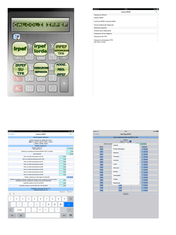 Screenshot #4 pour Calcoli IRPEF