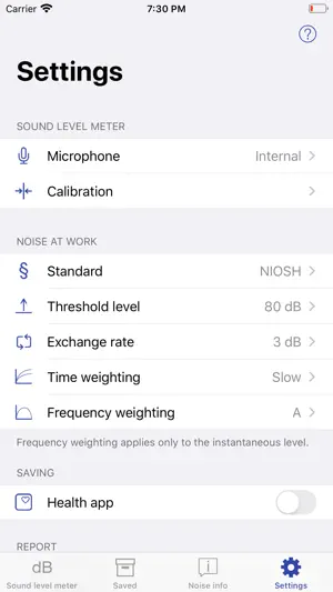 NIOSH Sound Level Meter screenshot 4