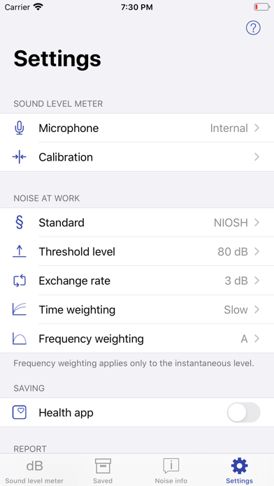 NIOSH Sound Level Meter screenshot 4