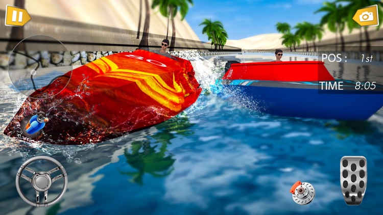 Fun Speed Boat 3D Race Battle screenshot-4