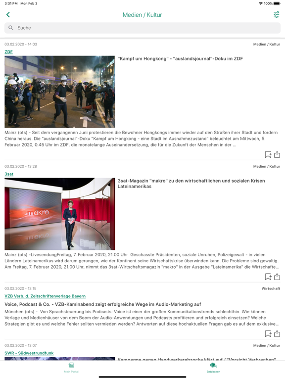 Presseportal iPad screenshot 4 - News app