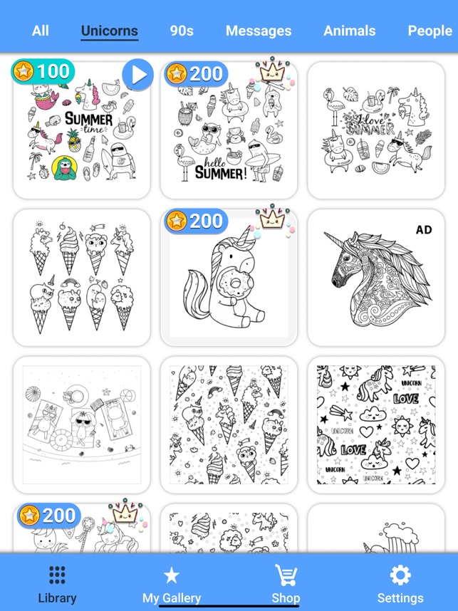 Paint4u: Pintar desenhos gratis & Jogo de pintar por numeros gratis sem net  para adulto & Jogos de colorir com numeros gratuito & Desenhar livros  offline unicorn pintura para meninas::Appstore for Android