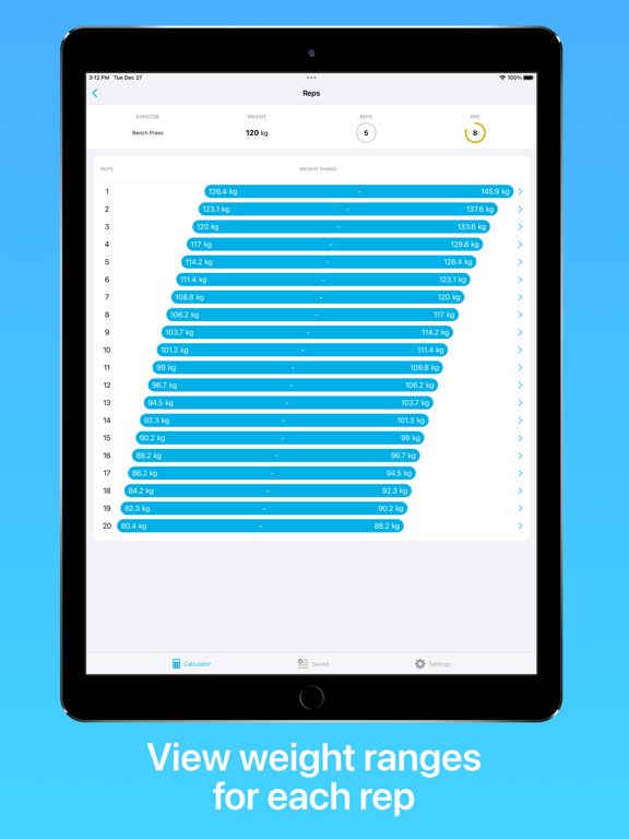 Rep Reserve iPad screenshot 6 - Health & Fitness app